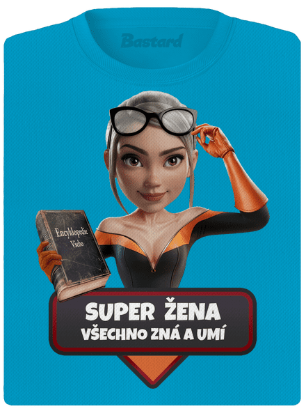 Super máma dámské sportovní tričko Blue Atol