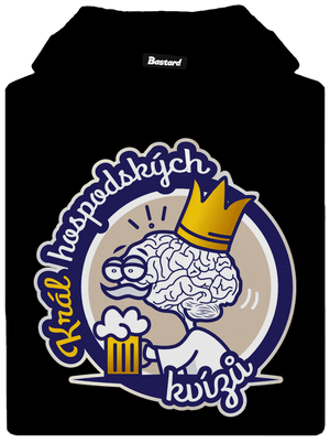 Král a královna kvízů pánská mikina klokanka Black