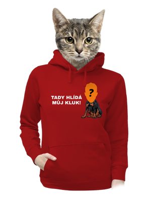 Tady hlídám já dámská mikina klokanka Red Mal