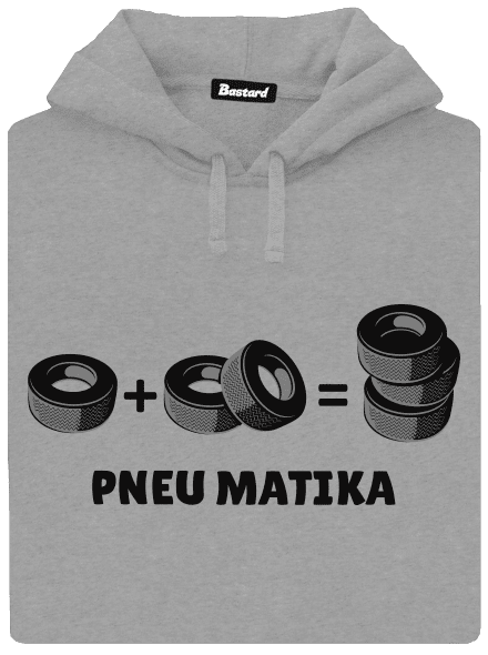 Pneu Matika pánská mikina klokanka Light Melange