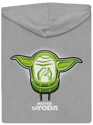 Mistr DiYoda pánská mikina na zip Light Melange