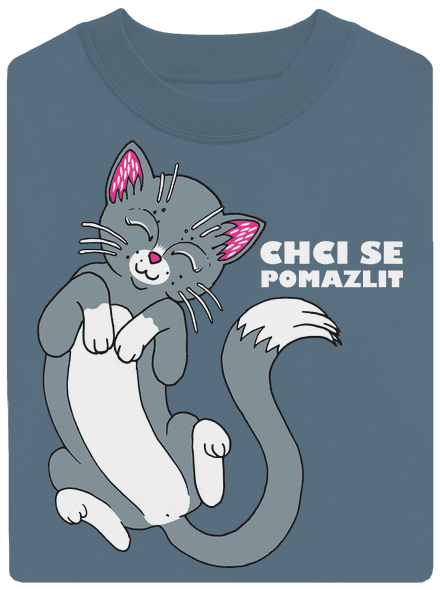 Chci se pomazlit unisex mikina bez kapuce Nordic Blue