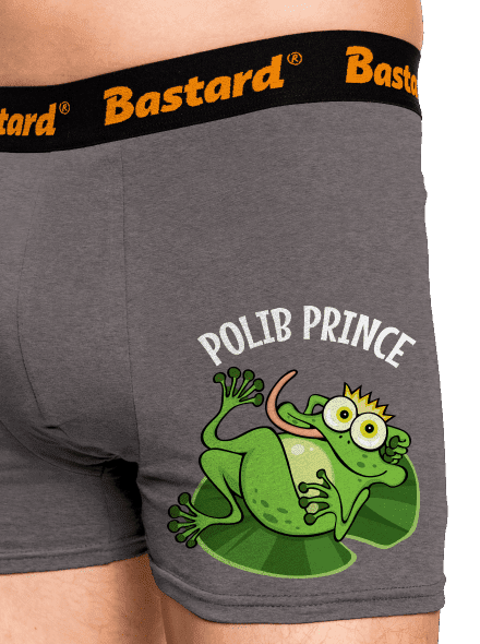Polib princeznu a prince boxerky Gray Melange