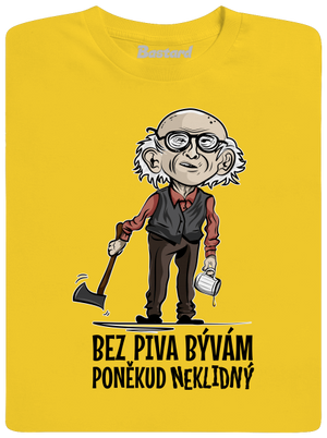 Neklidný bez piva pánské tričko Gold