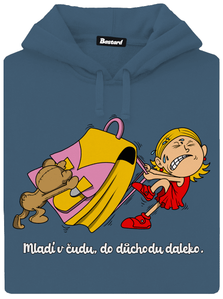 Školačka dámská mikina klokanka Denim