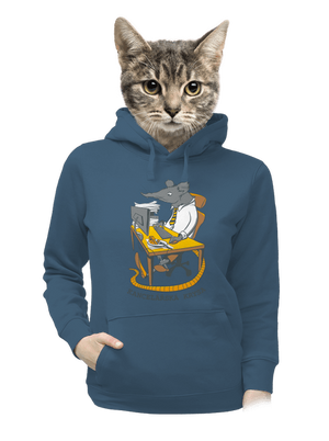 Kancelářská krysa dámská mikina klokanka Denim