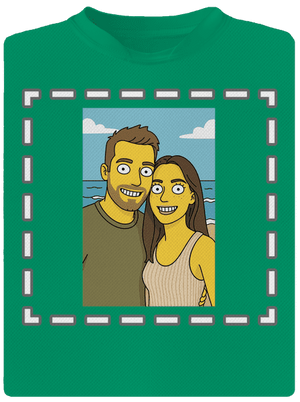 Simpsonovi z vlastní fotky dětské sportovní tričko Kelly Green Mal