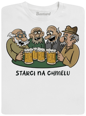 Starci na chmelu pánské dlouhý rukáv White