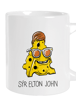 Sýr Elton John velký hrnek White