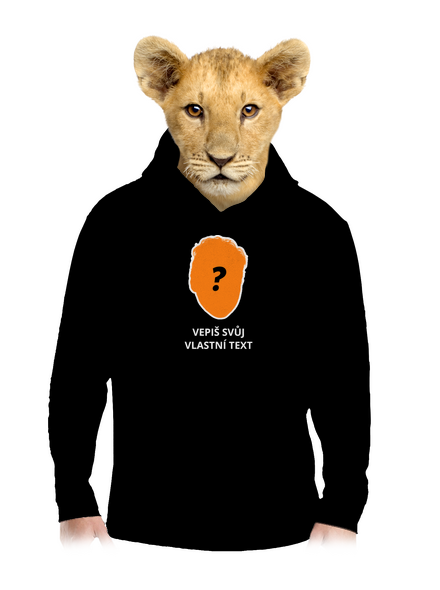 Tvoje hlava dětská mikina klokanka Black