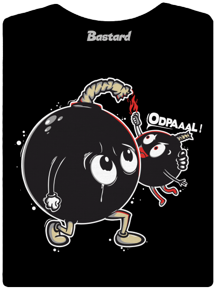 Bomby dámské tričko s lemem Black