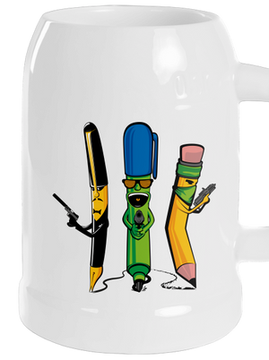 Psací gang půllitr White