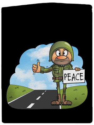 Peace dámská mikina na zip Black