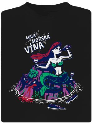 Malá mořská vína pánské sportovní tričko Black