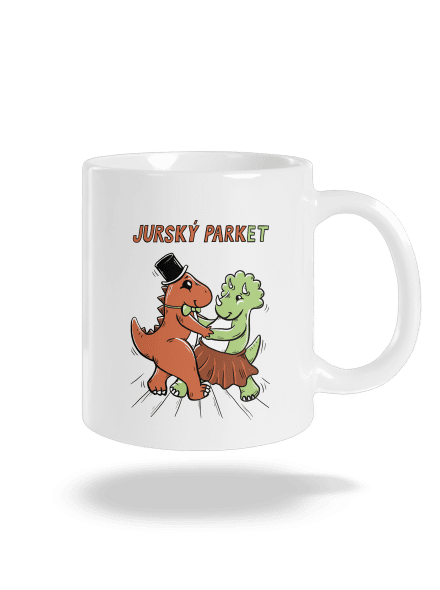 Jurský parket klasický hrnek White