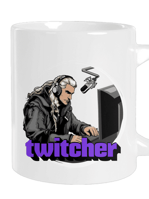 Twitcher velký hrnek White