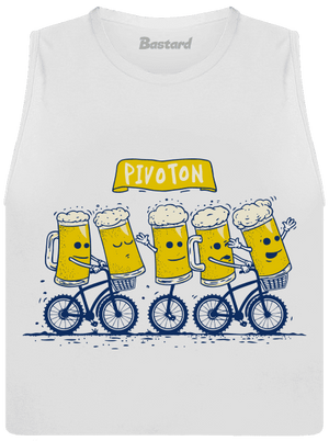 Pivoton dámské tílko volné White