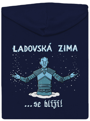 Ladovská zima se blíží pánská mikina na zip Navy