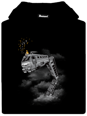 Snake Train pánská mikina klokanka Black