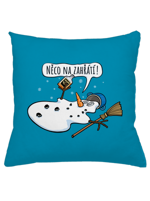 Něco na zahřátí polštář Blue Turquoise