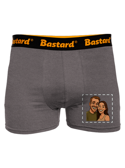 Karikatura z vlastní fotky boxerky Gray Melange