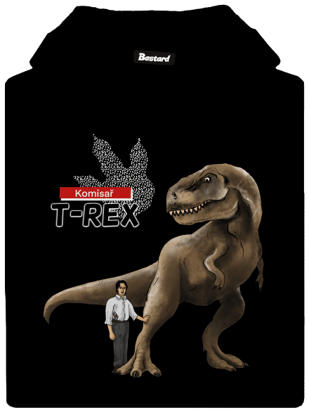 Komisař T-Rex dámská mikina klokanka Black