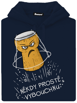 Někdy vybouchnu pánská mikina klokanka Navy