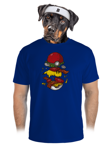 Pokémon burger pánské sportovní tričko Royal Blue Mal