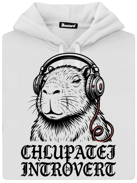 Chlupatej introvert dámská mikina klokanka White