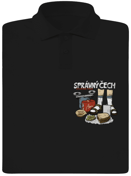 Správný Čech pánská polokošile Black