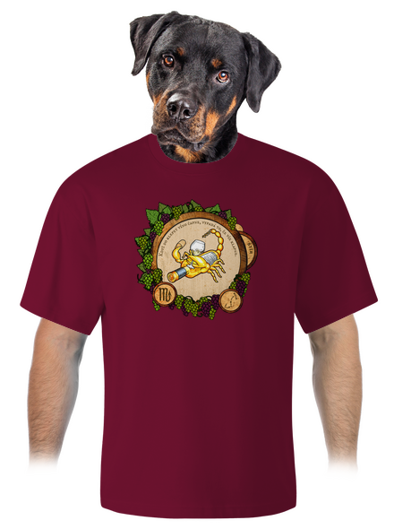 Vinný horoskop: Štír unisex tričko oversized Garnet