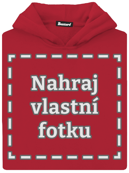 Vlastní potisk dětská mikina klokanka Fire Red