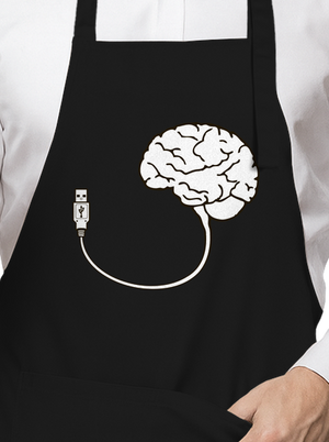 USB mozek zástěra Black