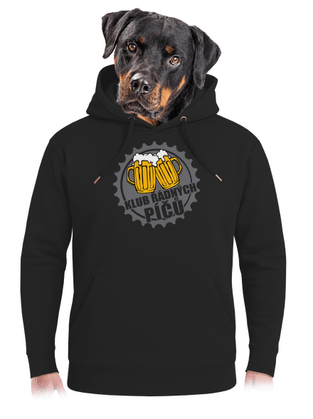 Klub řádných píčů unisex mikina premium Dark Black