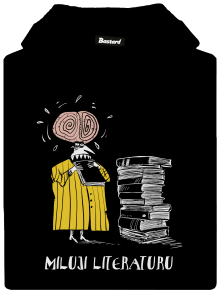 Miluji literaturu pánská mikina klokanka Black