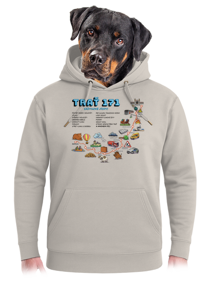 Trať 171 unisex mikina premium Pastel Macchiato