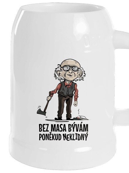 Neklidný bez masa půllitr White