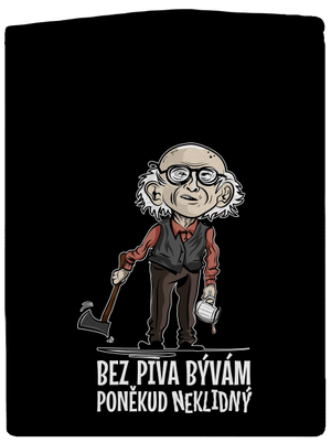 Neklidný bez piva pánská mikina na zip Black