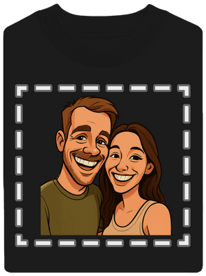 Karikatura z vlastní fotky unisex mikina bez kapuce Black