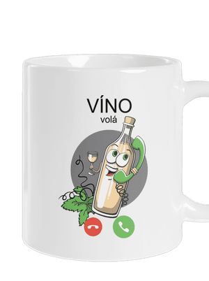 Bílé víno volá klasický hrnek White