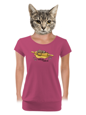 Miluju válení dámské tričko s lemem Magenta