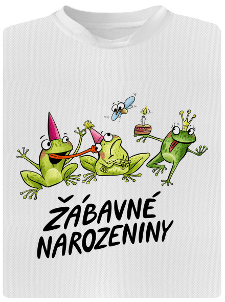 Žábavné narozeniny dětské sportovní tričko White