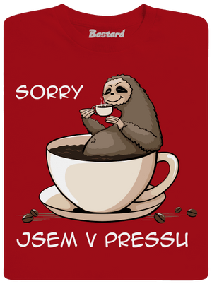 V pressu pánské dlouhý rukáv Red