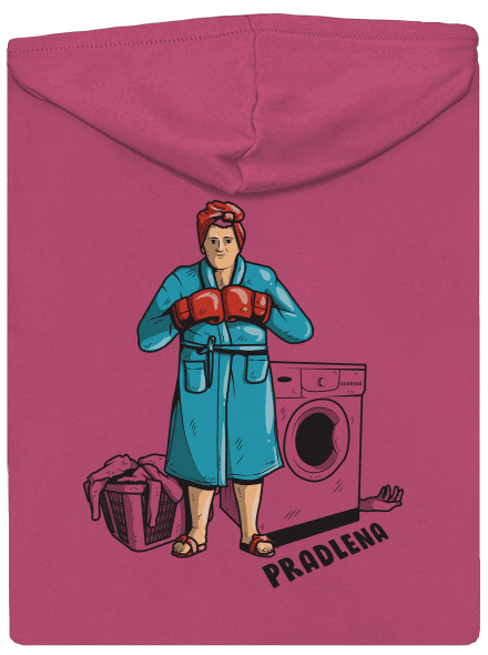 Pradlena dámská mikina na zip Magenta