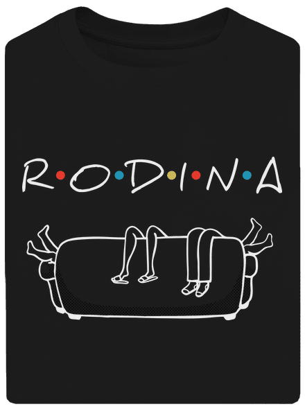 Rodina unisex tričko oversized Black