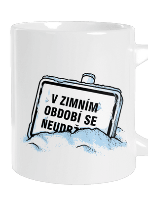 Zimní období velký hrnek White