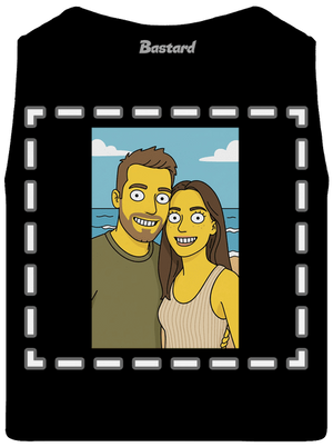 Simpsonovi z vlastní fotky pánské tílko Black