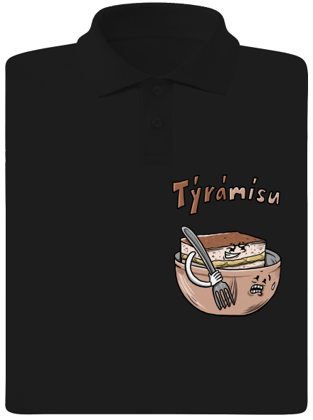 Týrámísu pánská polokošile Black