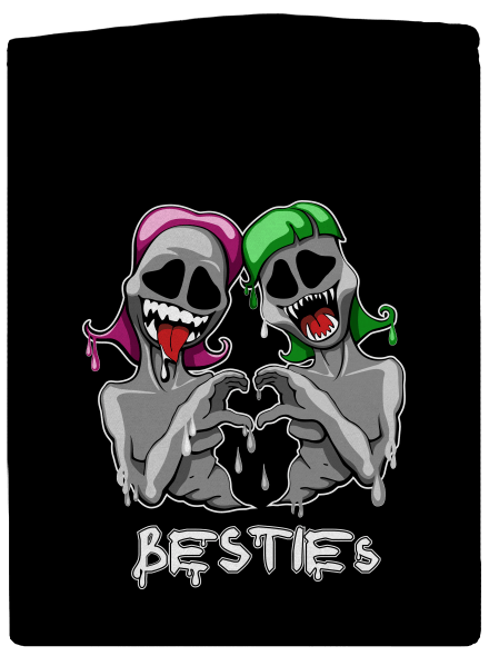 Besties dámská mikina na zip Black