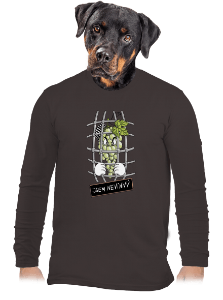 Nevinný Hrozen pánské dlouhý rukáv Bear Brown